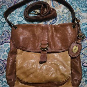 FOSSIL Leather Shoulder Bag Long Live Vintage